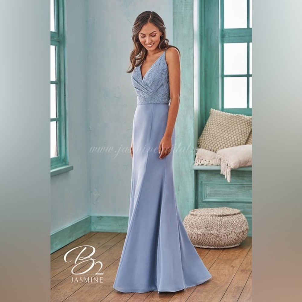 ♻️B2 Jasmine Periwinkle Bridesmaid Gown